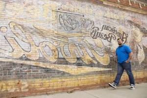 mural on brick wall in Denver