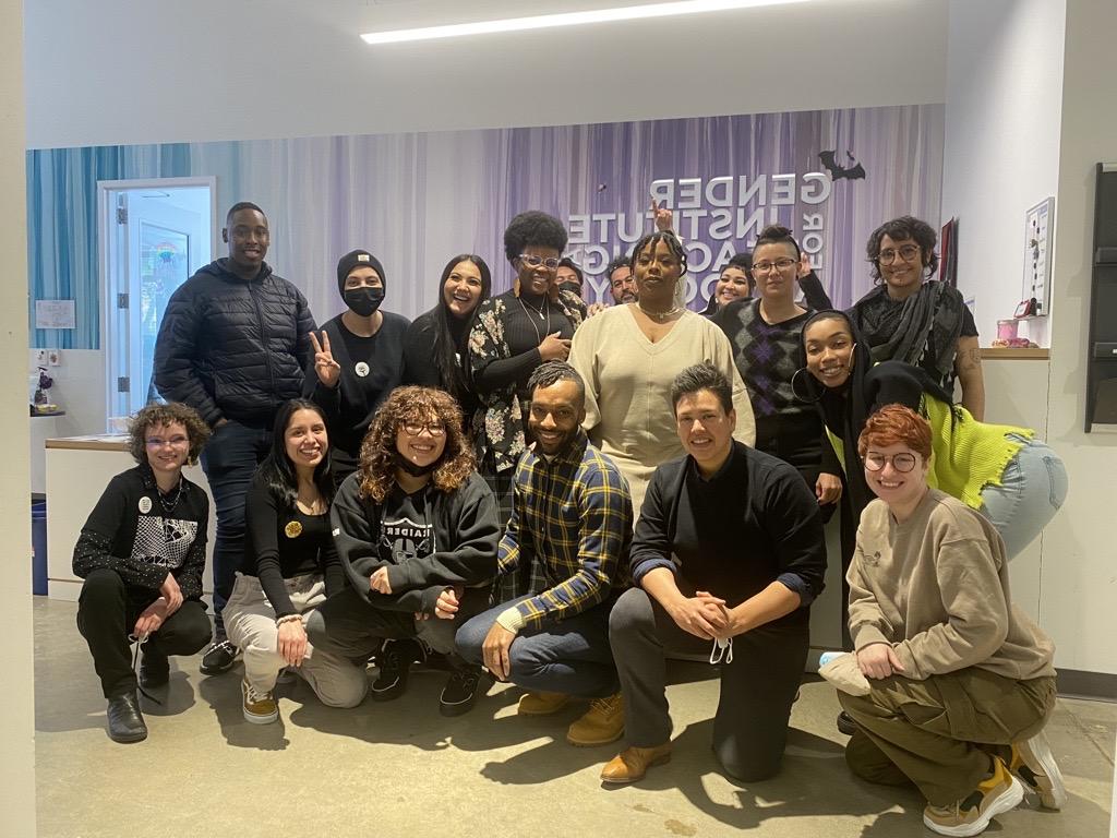 Group photo of Patrisse Cullors and GITA faculty, friends, and staff.